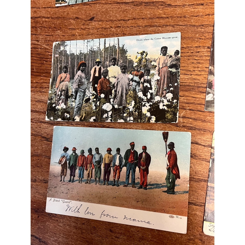 Vintage Black Americana Postcards & Black Doll Paperdolls Unused Book (1991)