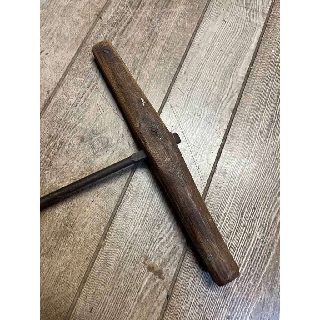 Antique Primitive Early T-Handle Hand  Drill Auger Woodworking Tool 17"