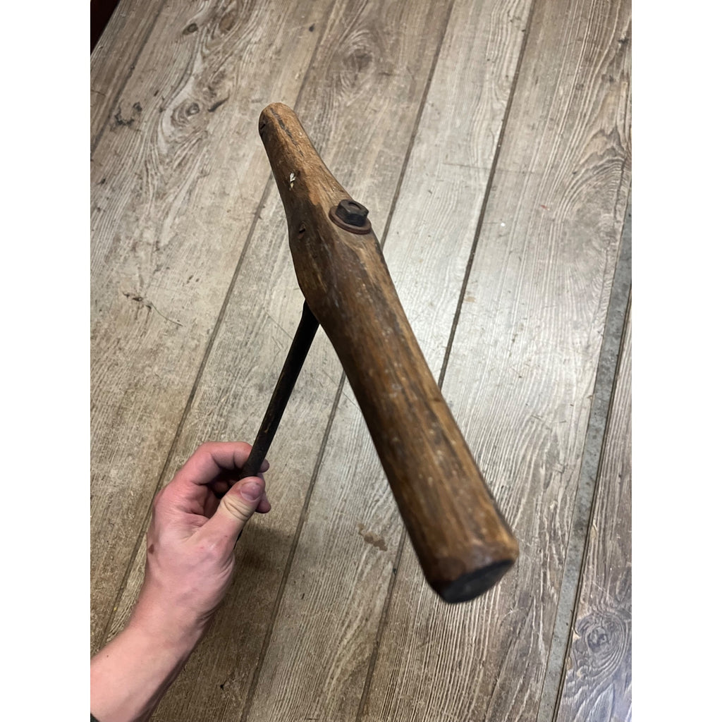 Antique Primitive Early T-Handle Hand  Drill Auger Woodworking Tool 17"
