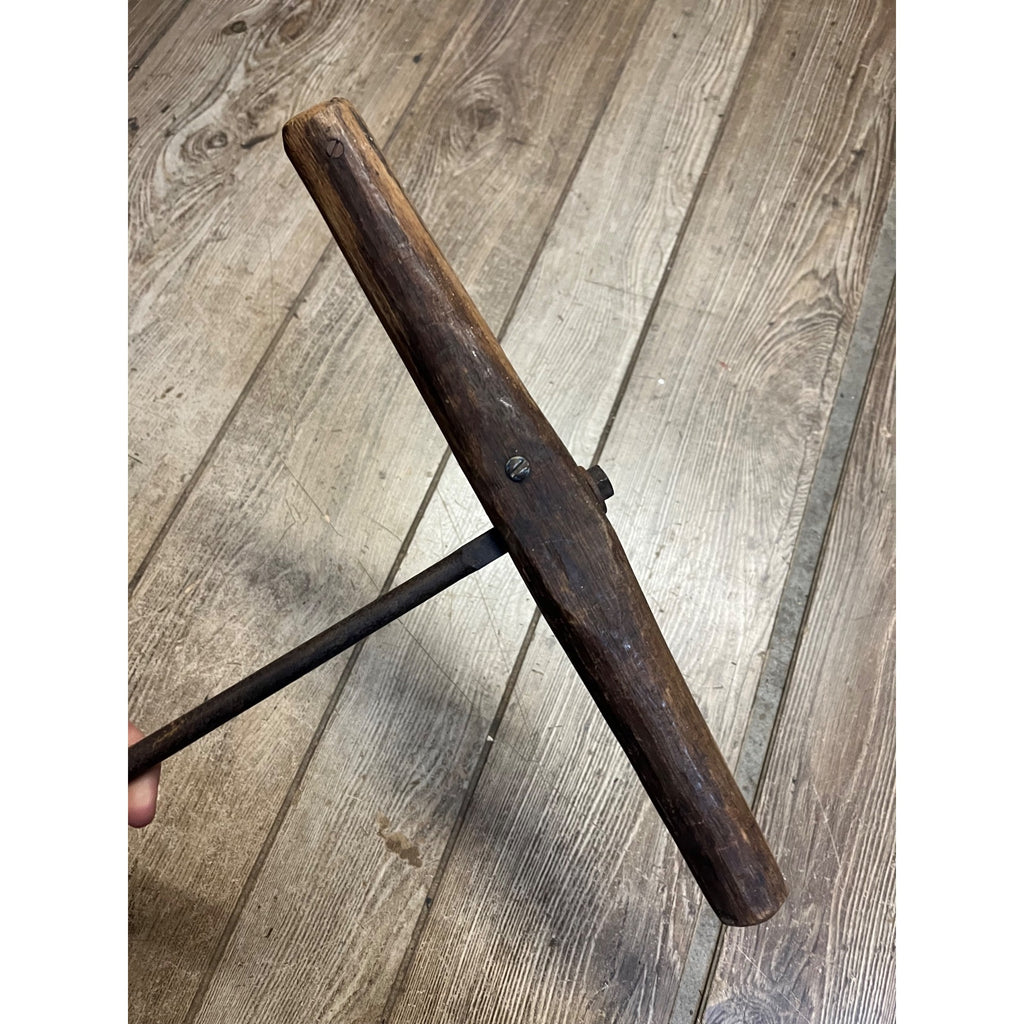 Antique Primitive Early T-Handle Hand  Drill Auger Woodworking Tool 17"
