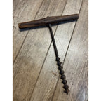 Antique Primitive Early T-Handle Hand  Drill Auger Woodworking Tool 17"