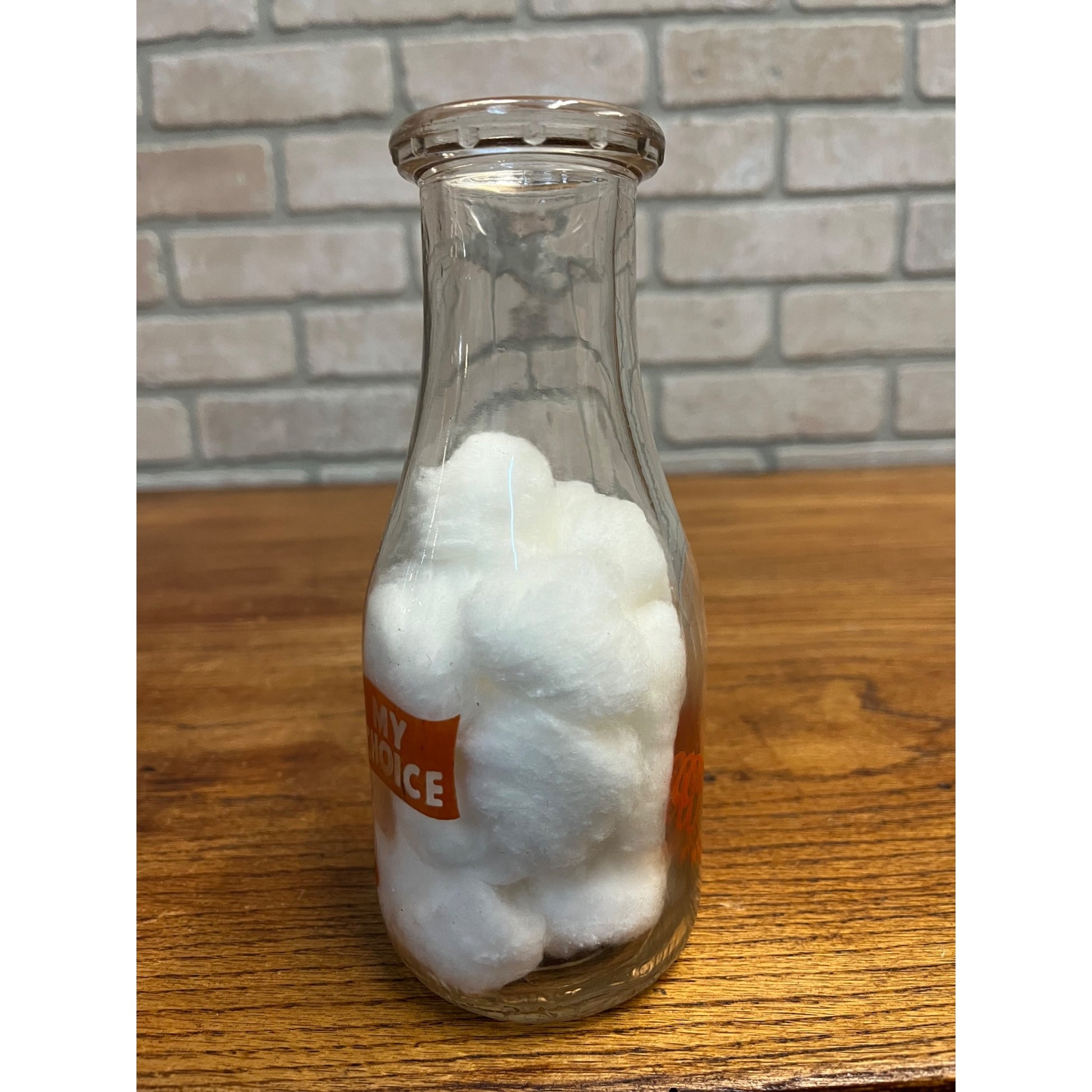 Vintage Decorah Dairy West Bend Wisconsin TSPQ Milk Bottle Pint WI Wis