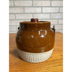 Vintage Red Wing Bean Pot Wire Bail Handle Union Stoneware Co  W/ Lid