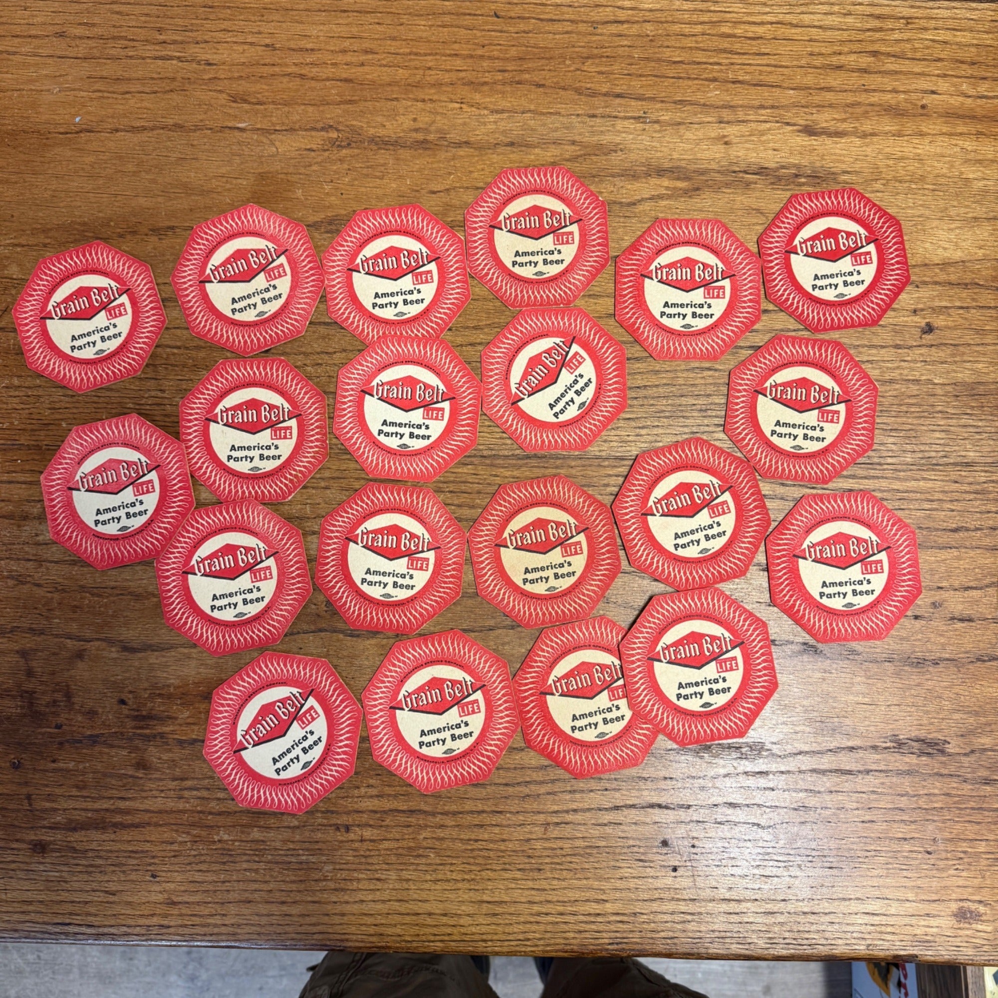 Lot 1950's Grain Belt beer coaster -Minneapolis of Minneapolis, MN "Party Beer"