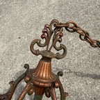 Antique Art Nouveau Victorian Hanging Ceiling Light Fixture Chandelier 5-Bulb