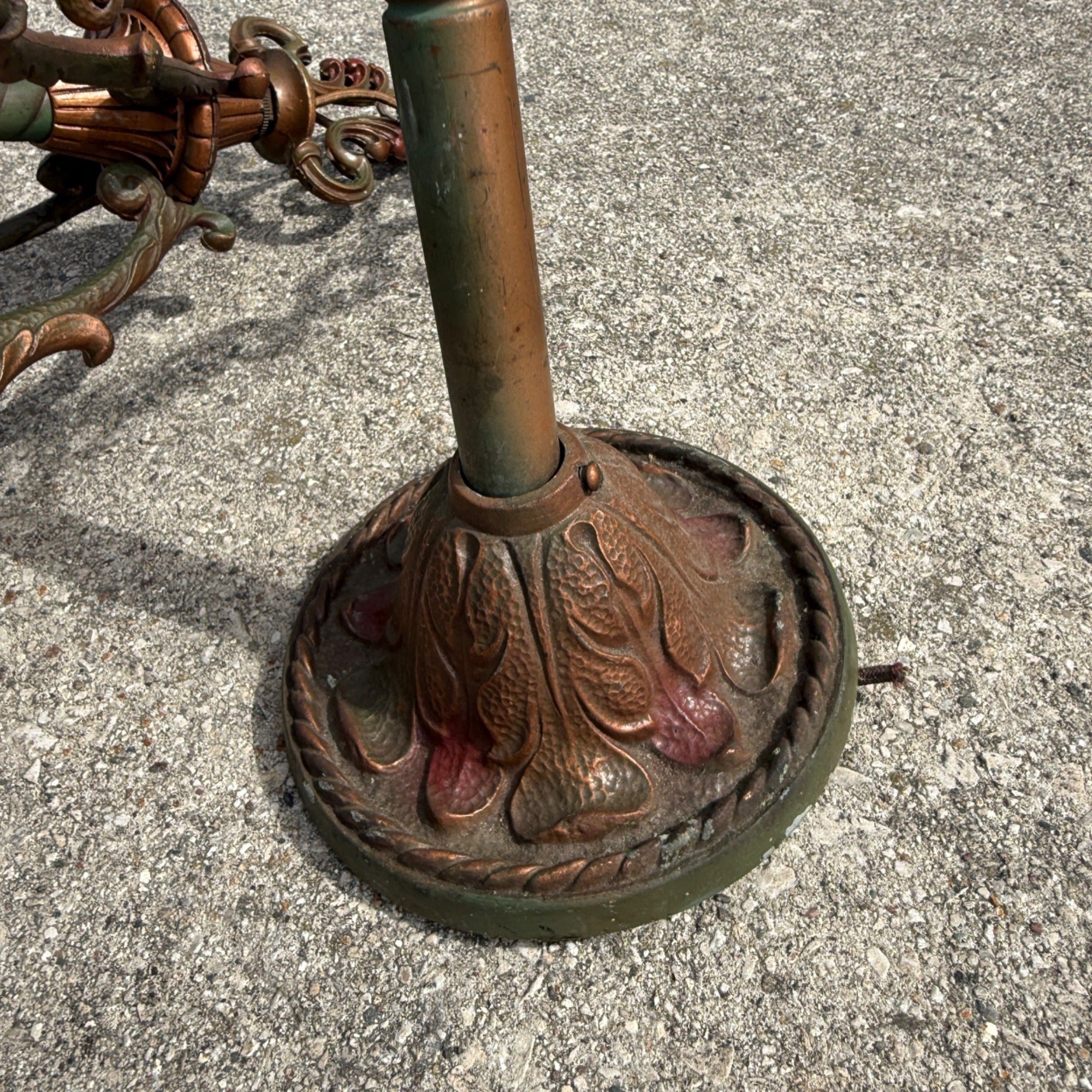 Antique Art Nouveau Victorian Hanging Ceiling Light Fixture Chandelier 5-Bulb