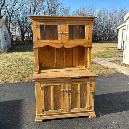 Antique Primitive Bakers Bread-Making Cabinet Cupboard