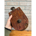 Antique Vintage Large Wooden 13.5" Hay Trolley Farm Rope Pulley