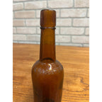 Antique Early Blown C W Abbott & Co Bitters Bottle Baltimore MD Amber 1890s