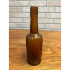 Antique Early Blown C W Abbott & Co Bitters Bottle Baltimore MD Amber 1890s