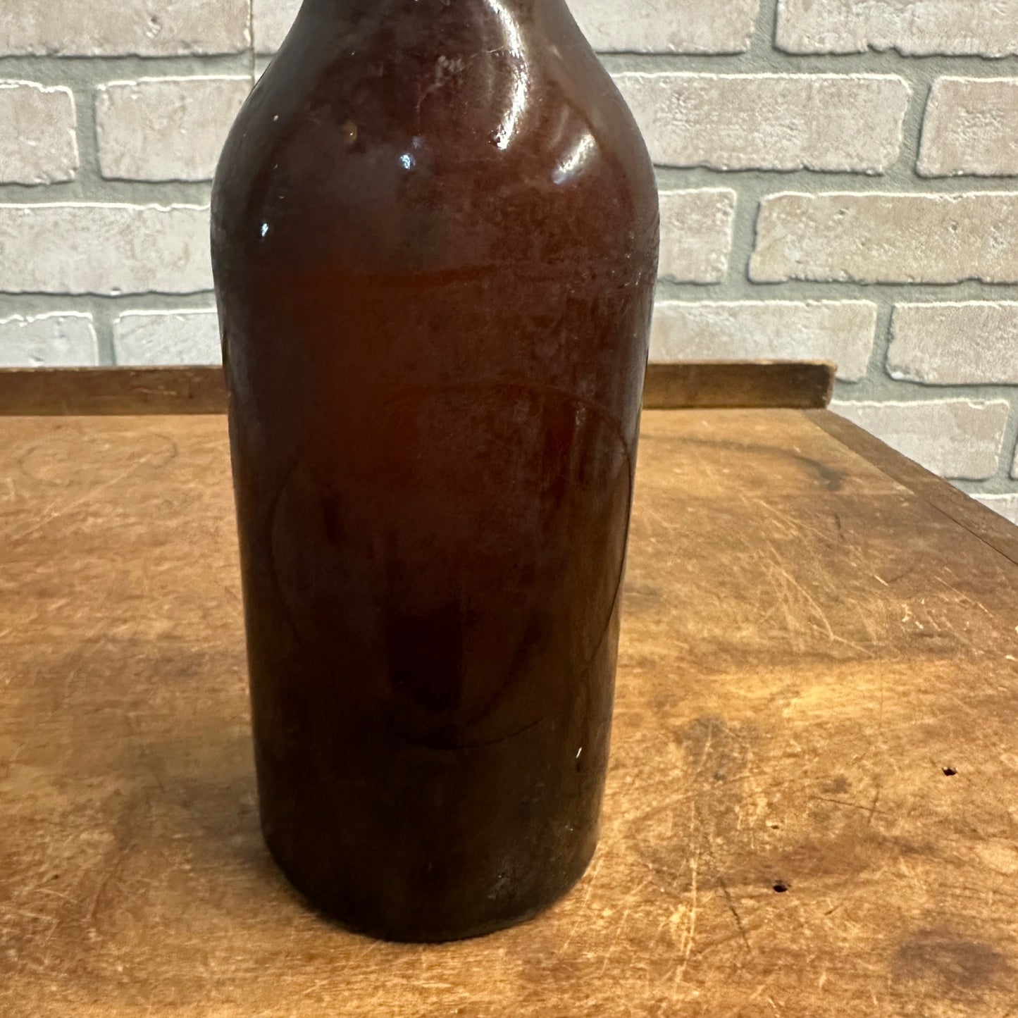 Antique 1800s SB&G Co. Streator Bottle & Glass Co. QUART Crude Blob Top Beer Blown