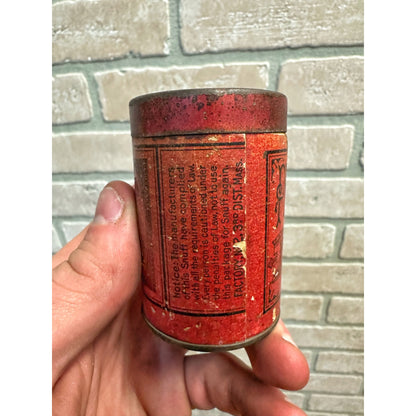 VINTAGE EARLY PEARSON'S RED TOP SNUFF ADVERTISEMENT TIN/VINTAGE TOBACCO CAN