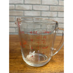 Vintage FIRE KING 2-Cup Measuring Cup Anchor Hocking D Handle #867