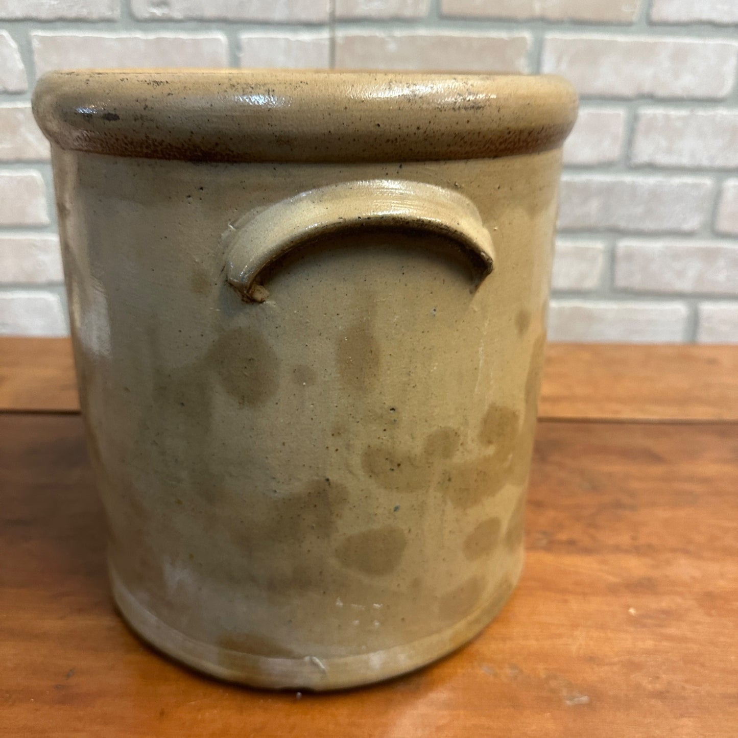 Vintage 1900s L.M. Pierron Milwaukee Wis Salt Glazed 3 Gallon Stoneware Crock