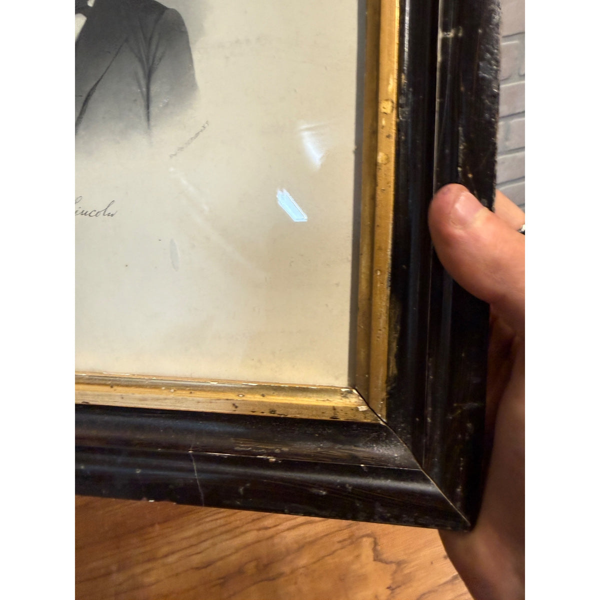Antique Engraving Abraham Lincoln by M. Brady Photo C. Buttre Engraved Framed 1800s