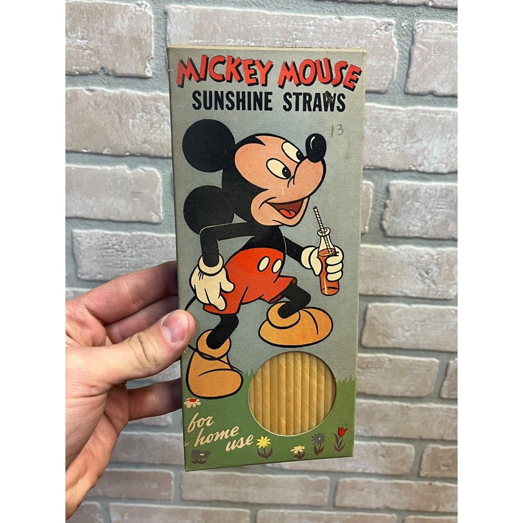 Vintage Mickey Mouse Sunshine Straws Walt Disney Unopened NOS - Near Mint