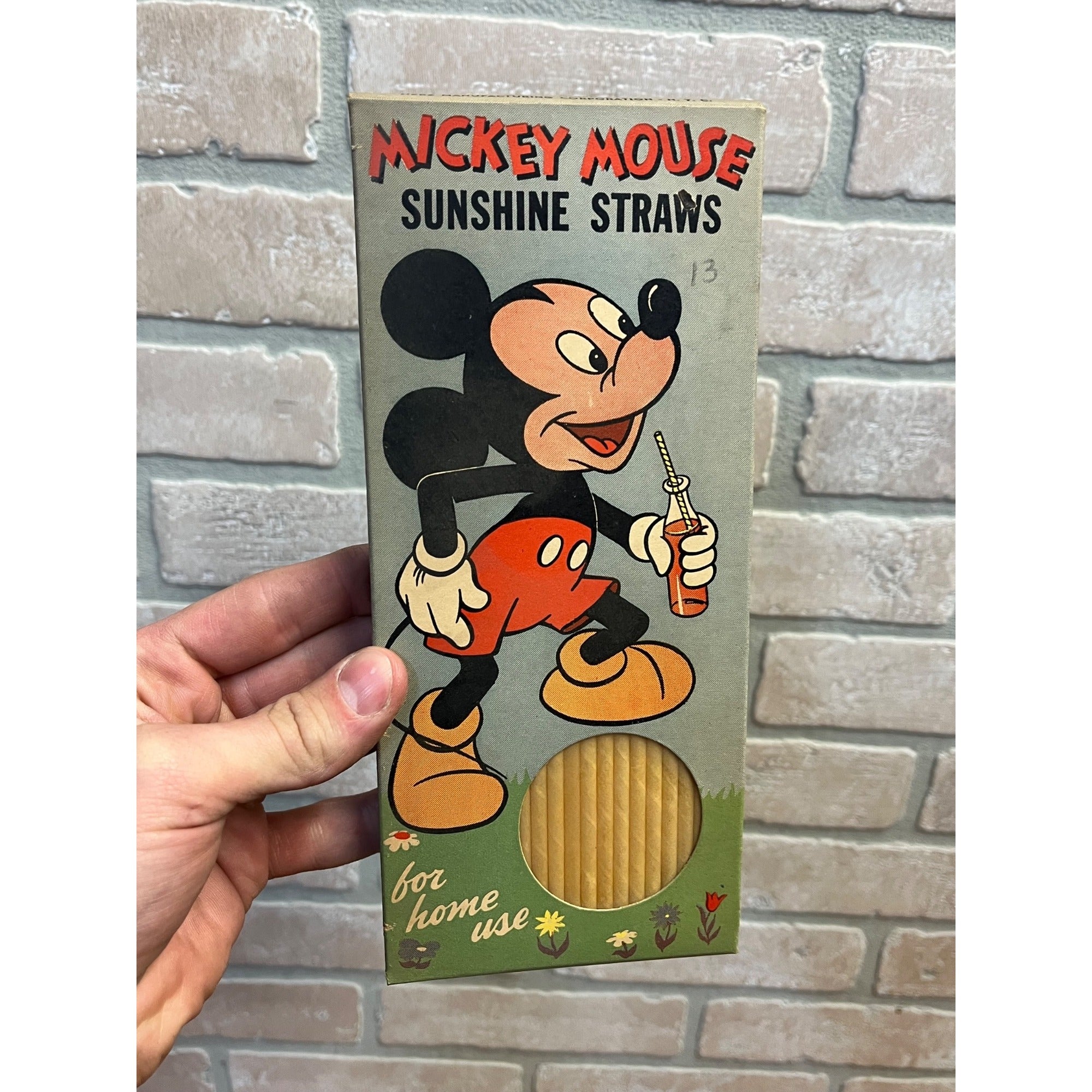 Vintage Mickey Mouse Sunshine Straws Walt Disney Unopened NOS - Near Mint