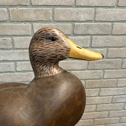 JJ Smith Horicon Wisconsin Duck Decoy Mallard Hen Wooden Carved