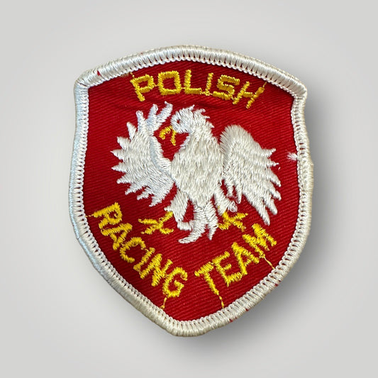 Vintage 1970s Polish Racing Team Bird Coat Hat Patch 2.5" x 3"