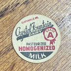 Milk Bottle Cap - Crystal Fountain Dairy - Oshkosh, (Wisconsin) Wis WI - Grade A