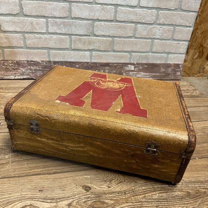 Vintage 1920s-1940s Wisconsin Badgers Madison Decal on Suitcase