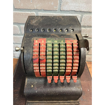 RARE Vintage 1920s American Cash Register Model No. 5 w/ Cash Drawer Base