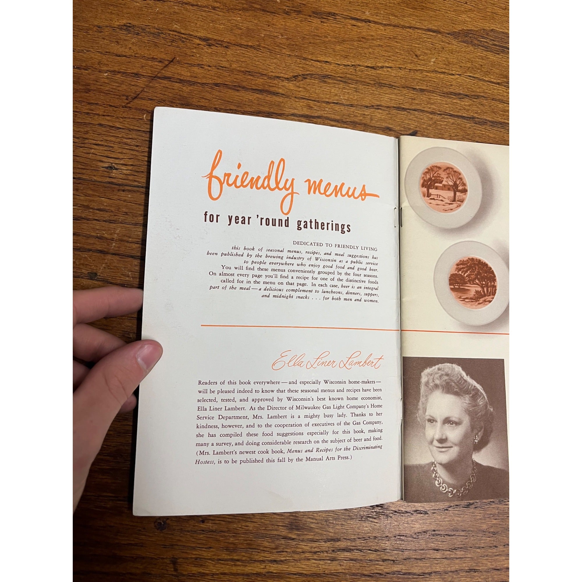 1948 Wisconsin State Brewers Cookbook Friendly Menus Vintage Centennial Recipes