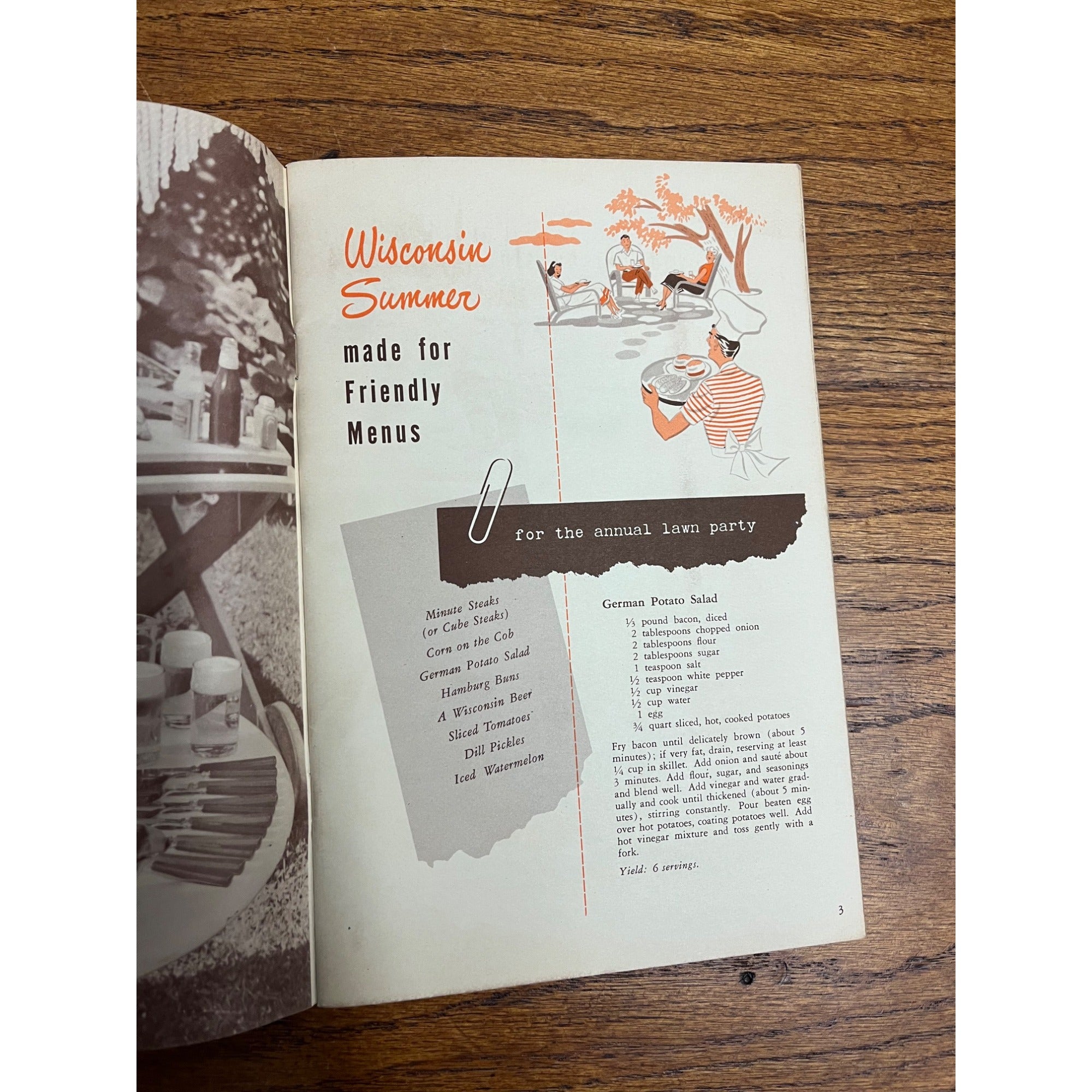 1948 Wisconsin State Brewers Cookbook Friendly Menus Vintage Centennial Recipes