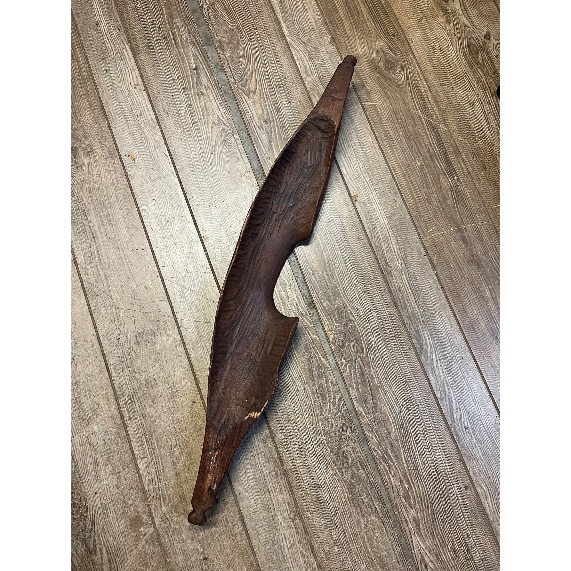 Antique Primitive Farm Shoulder Yoke For Carrying Buckets or Maple Sap 37" Hand Carved