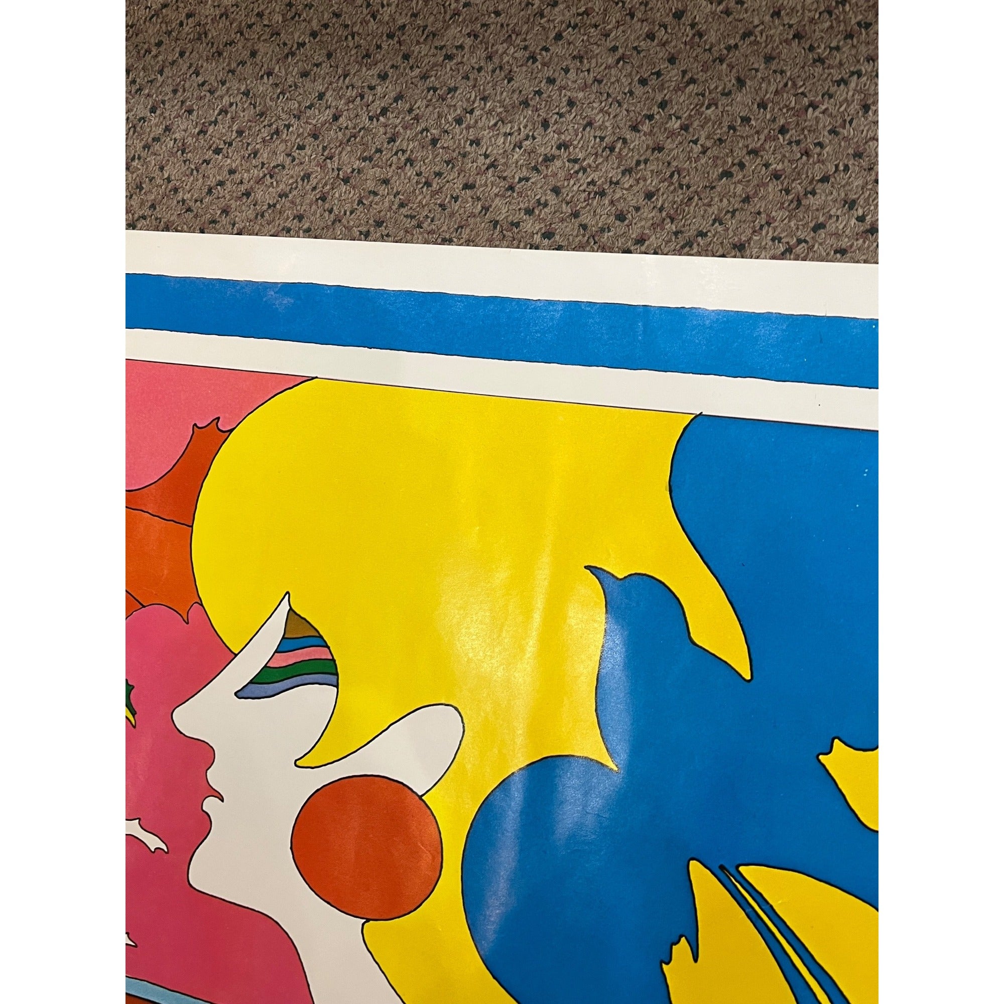 RARE Vintage 1969 7UP #Uncanny in Cans Poster By John Alcom  34"x21" Psychadelic