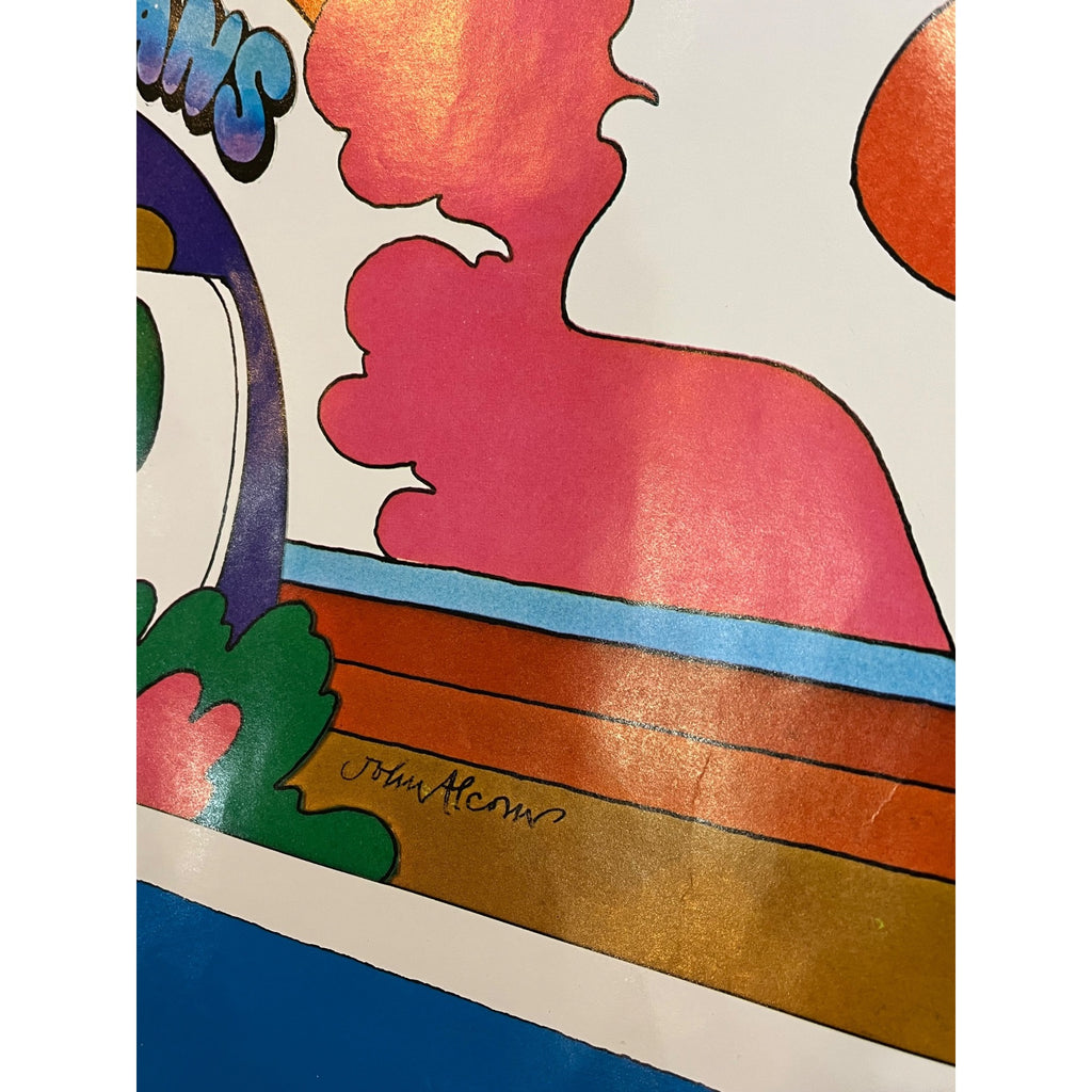 RARE Vintage 1969 7UP #Uncanny in Cans Poster By John Alcom  34"x21" Psychadelic