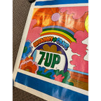 RARE Vintage 1969 7UP #Uncanny in Cans Poster By John Alcom  34"x21" Psychadelic