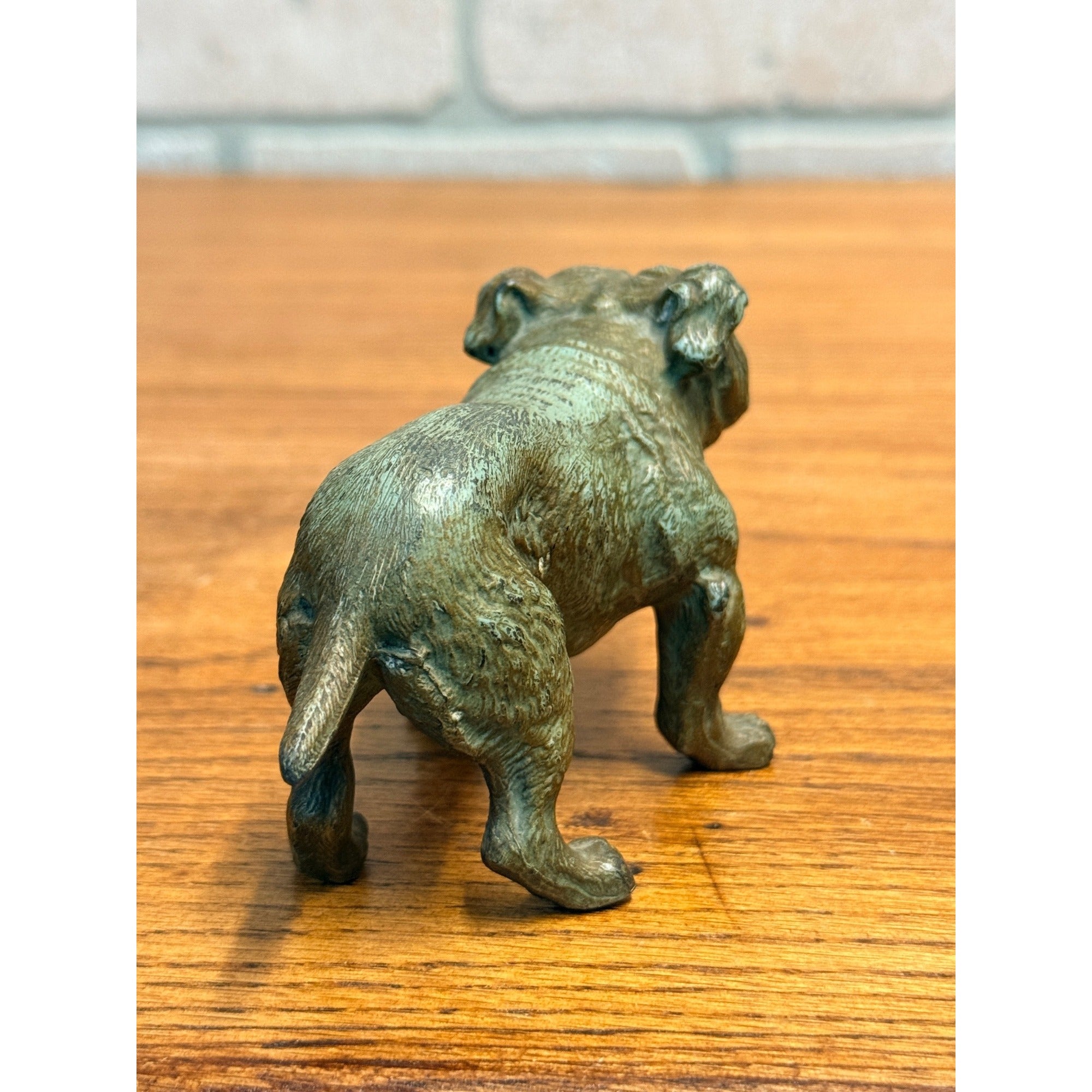 EXCEPTIONAL Antique Bronze Cold-Painted Bulldog Figure Bull Dog Austrian 4.5"