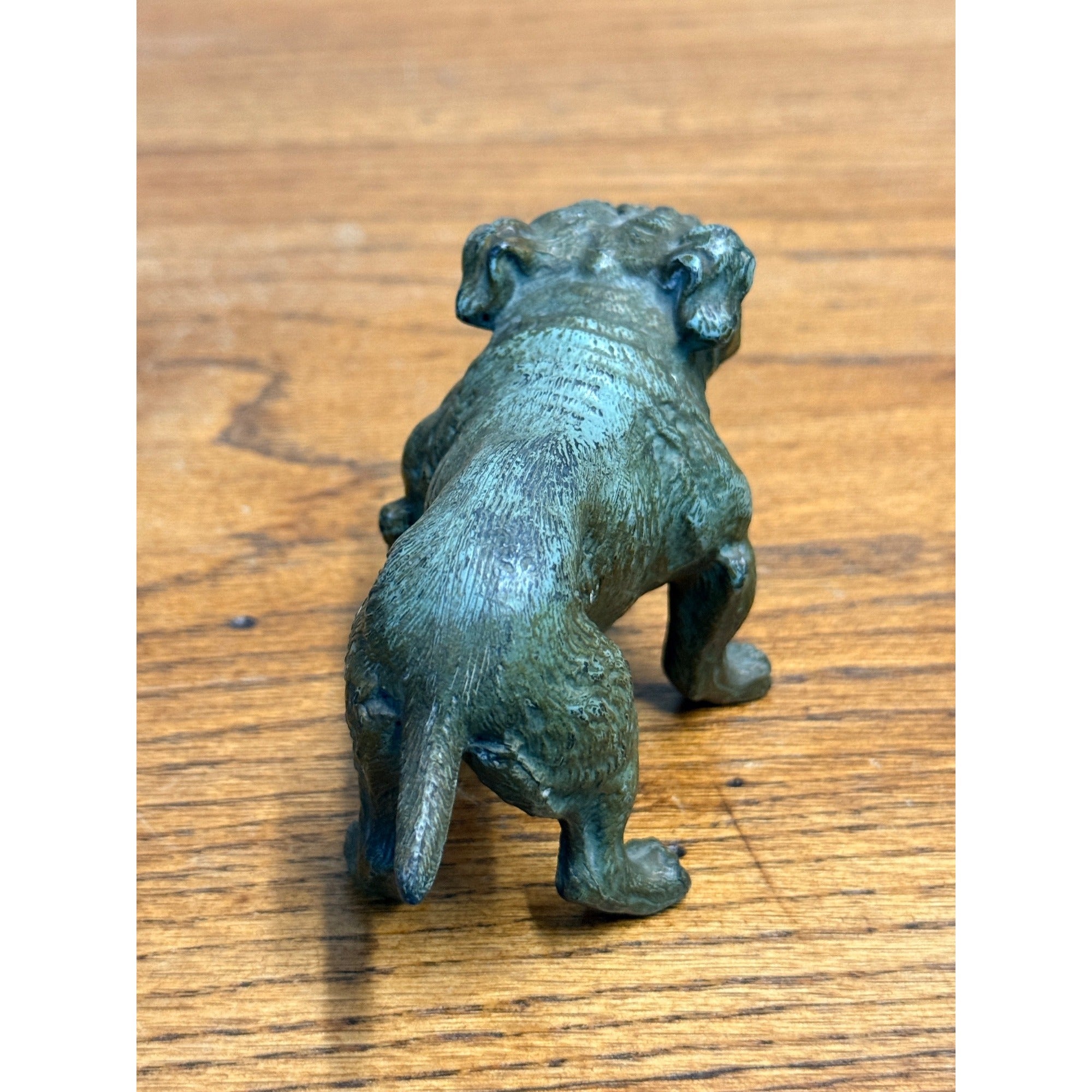 EXCEPTIONAL Antique Bronze Cold-Painted Bulldog Figure Bull Dog Austrian 4.5"