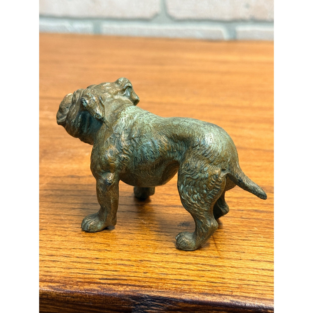 EXCEPTIONAL Antique Bronze Cold-Painted Bulldog Figure Bull Dog Austrian 4.5"