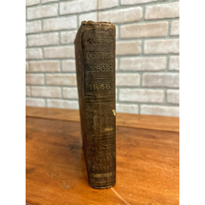 Antique 1859 US Patent Office Reports Agriculture Hardcover Book