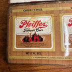 (2) G Heileman Flattened Uncut Can Sheets Pfeiffer Beer Heidel Brau