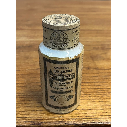 Vintage 1930s Carlsbad Sprudelsalt Sprudel Salt Bottle Apothecary Medicine