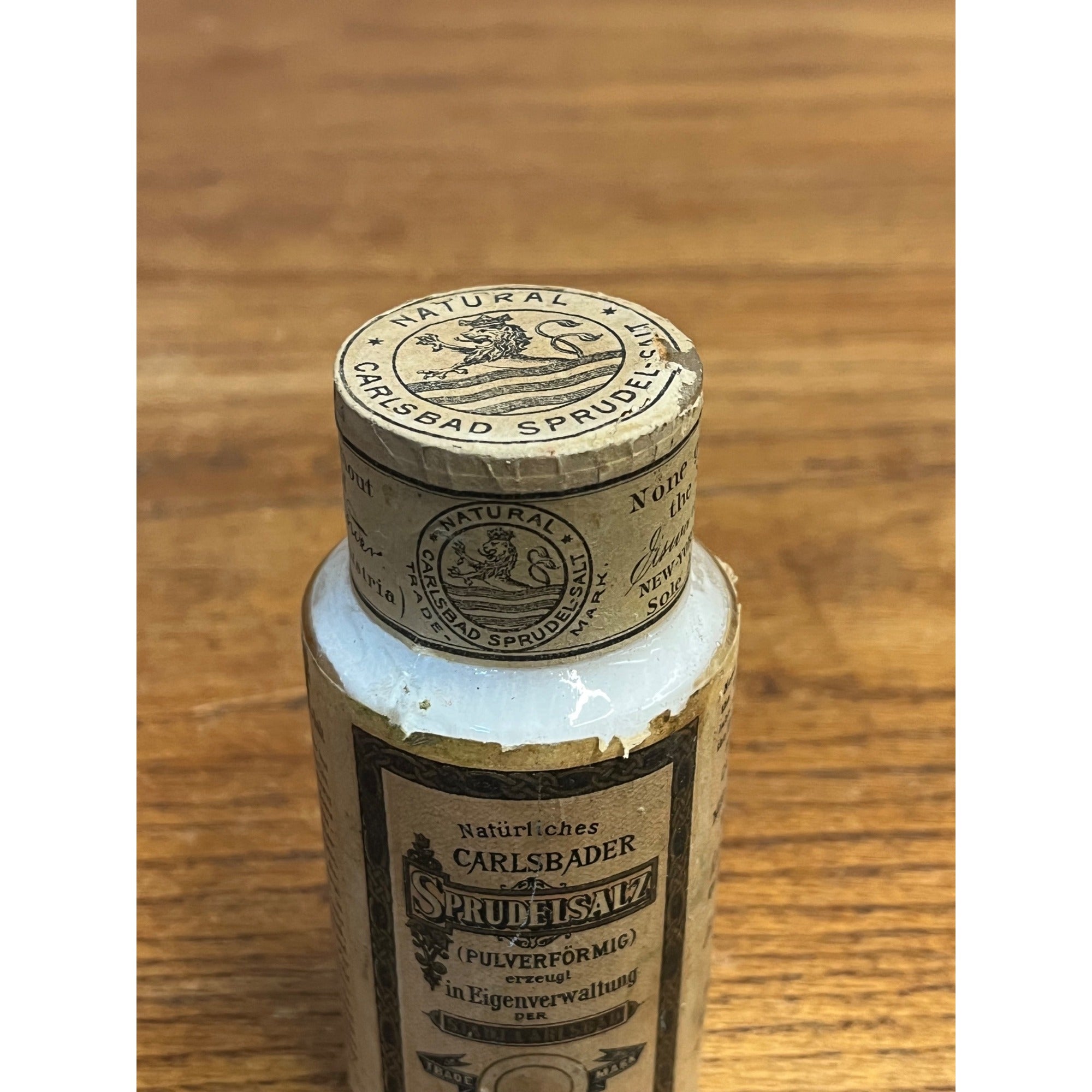 Vintage 1930s Carlsbad Sprudelsalt Sprudel Salt Bottle Apothecary Medicine