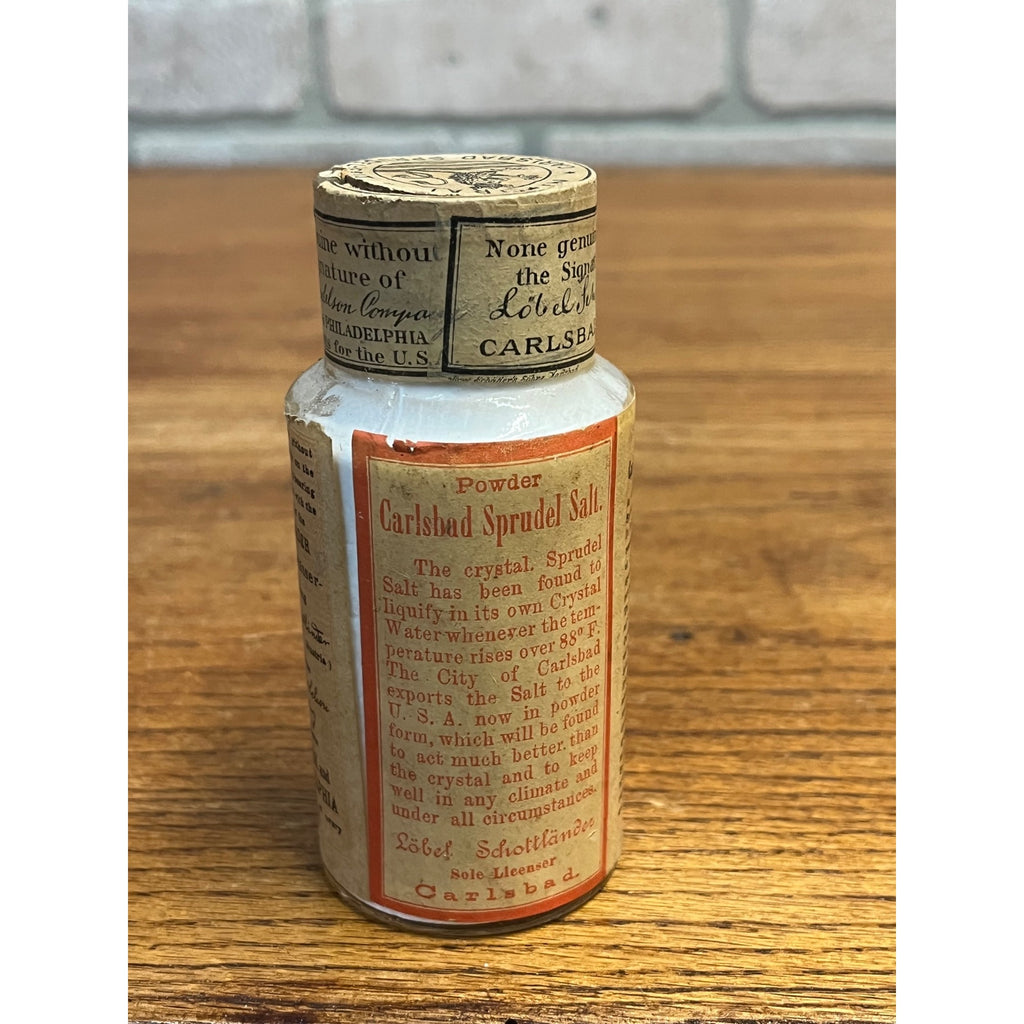 Vintage 1930s Carlsbad Sprudelsalt Sprudel Salt Bottle Apothecary Medicine