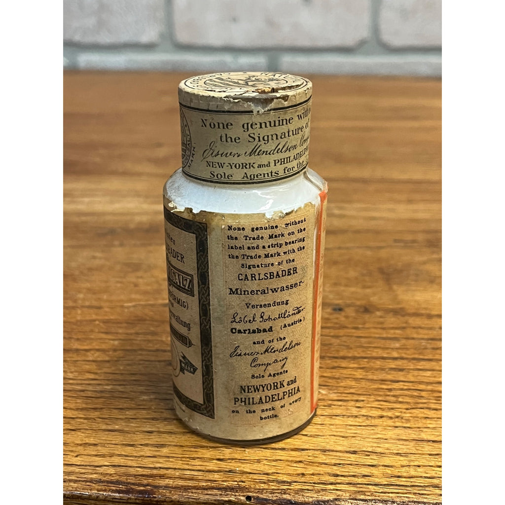Vintage 1930s Carlsbad Sprudelsalt Sprudel Salt Bottle Apothecary Medicine