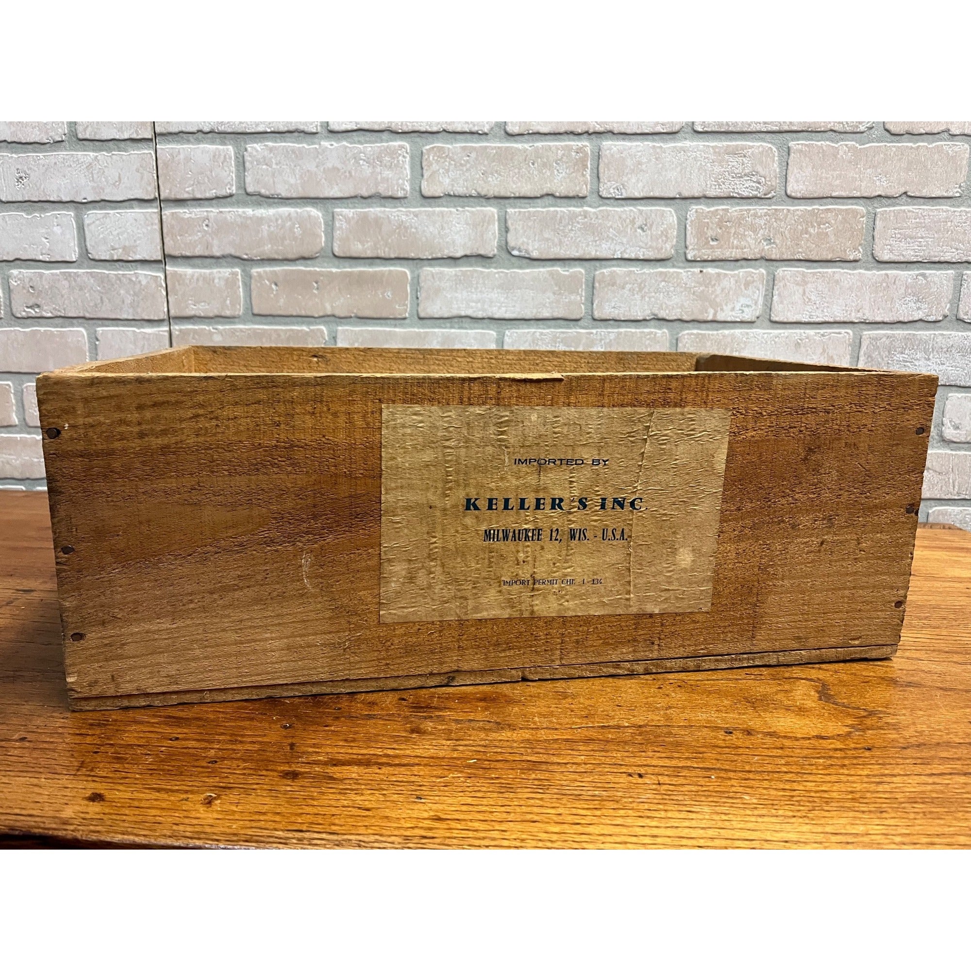 Vintage Alexis Lichine Red Bordeaux Wine Wood Box Crate Case Milwaukee Wis