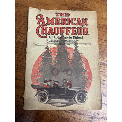 Vintage 1916 The American Chauffeur Automobile Digest Magazine December Ads!!