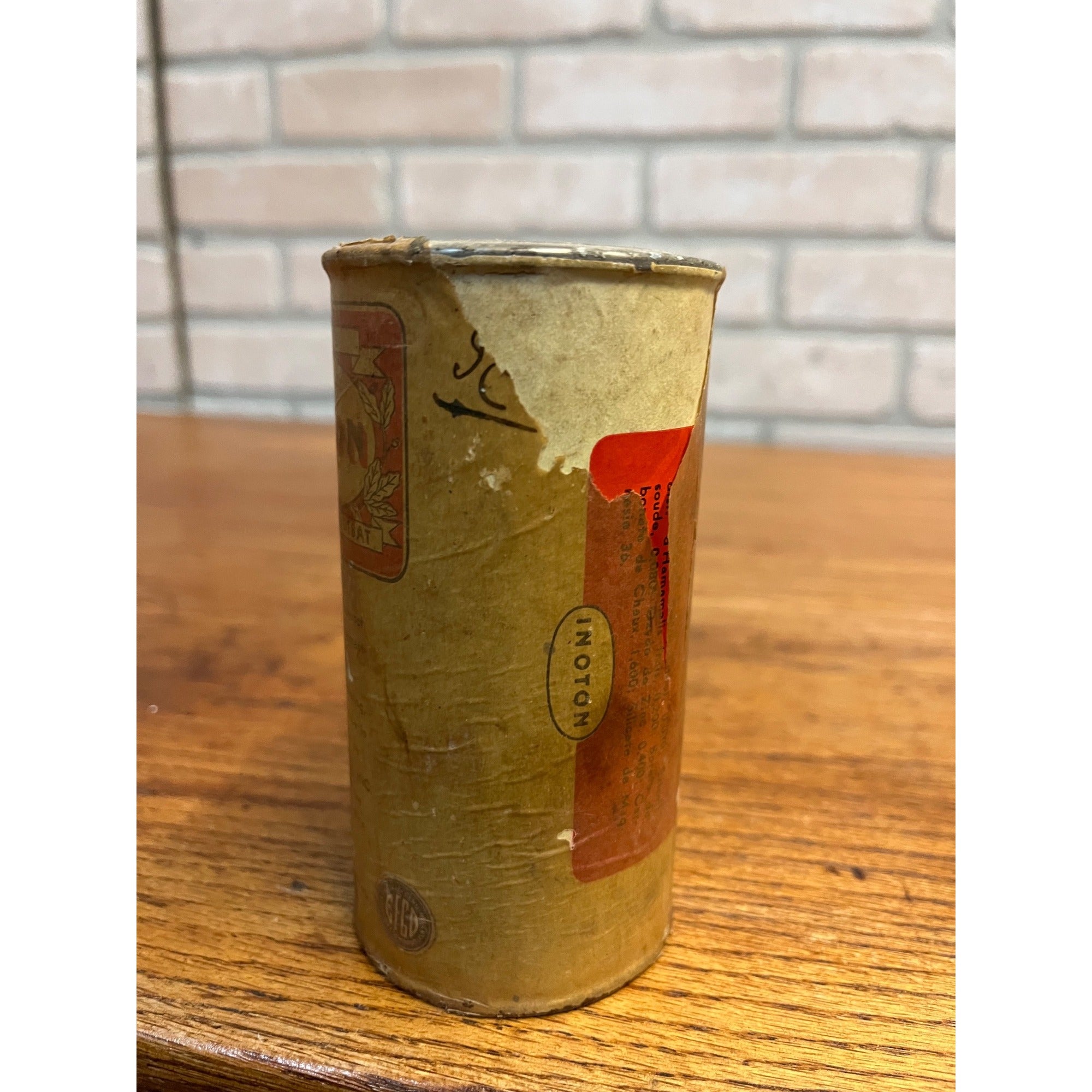 Vintage 1930s Inoton Powder Dr. Debat FULL UNOPENED Pharmacy Apothecary Bottle