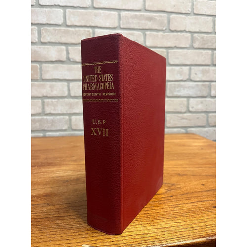 1965 Pharmacopeia of United States 17th Revision Pharmacy Hardcover