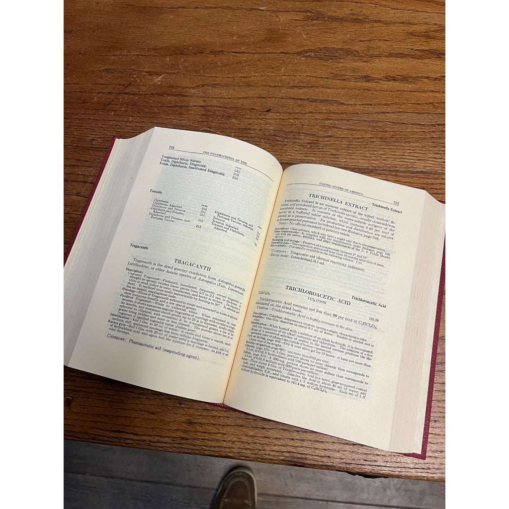 1965 Pharmacopeia of United States 17th Revision Pharmacy Hardcover