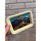 Vintage 1960s Banff Canada Souvenir Tin Metal Trinket Tray Ashtray National Park