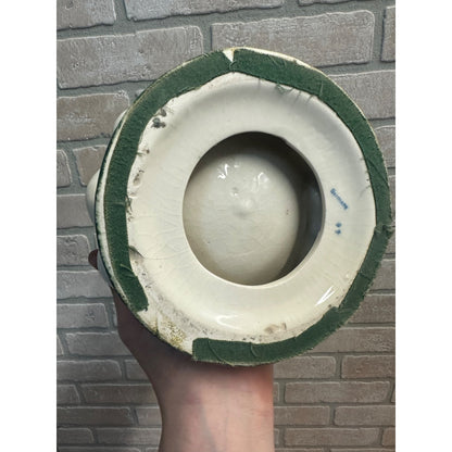 Vintage Porcelain Circle Of 12 Geese Centerpiece Fruit Bowl Made In Germany