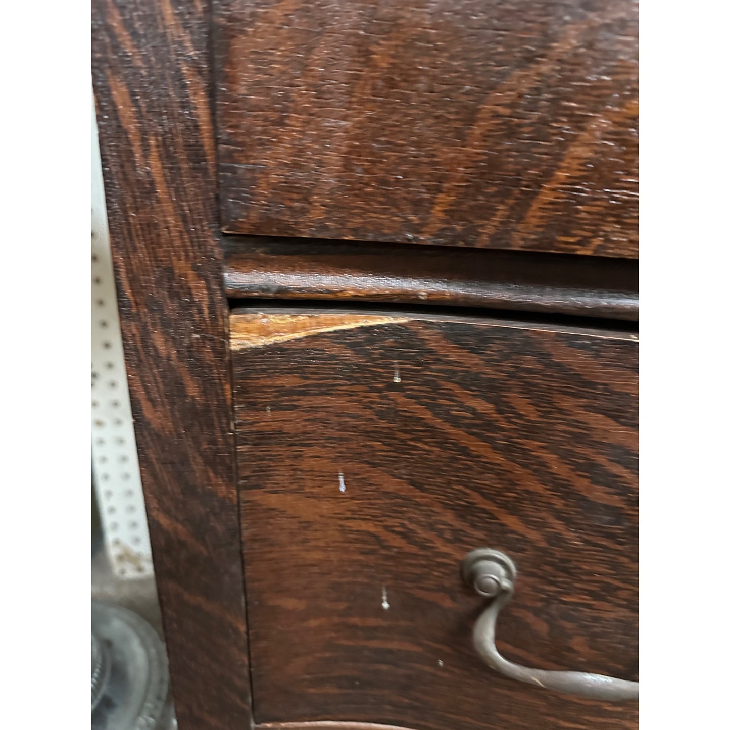 Antique Oak Dresser W/ Mirror Back - Needs Refinish Work