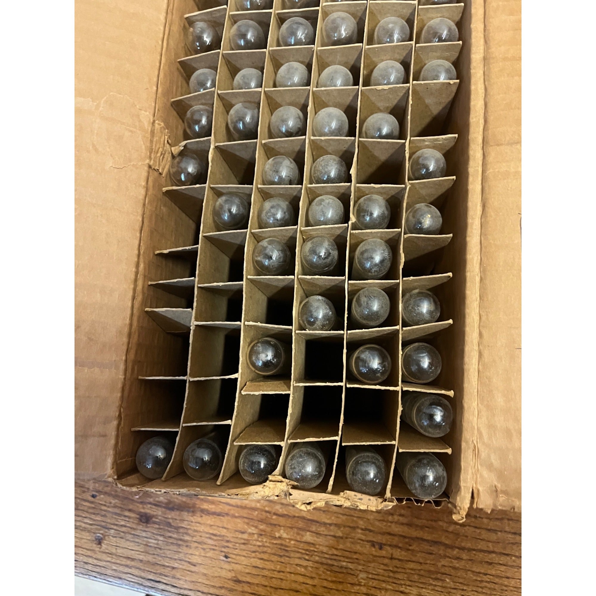 Vintage Box of Kimble Glass Laboratory Pharmacy Tubes 53pc Kimax 6" Long
